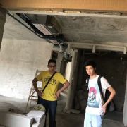 成都三利云锦二手房装修施工现场图