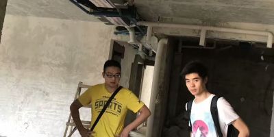 成都三利云锦二手房装修施工现场图
