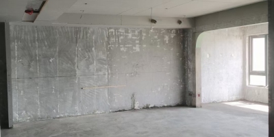 成都建发浅水湾160平装修施工现场图丨木(mù作吊顶已完成